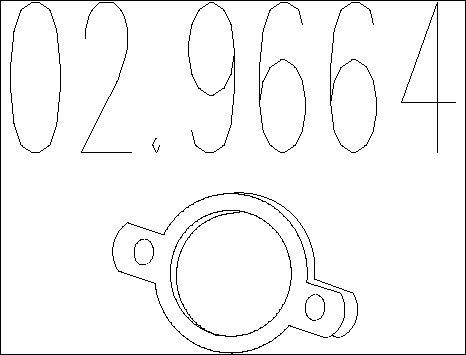 MTS 02.9664 - Прокладка, труба вихлопного газу autocars.com.ua