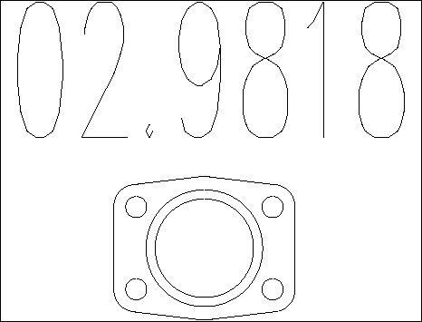 MTS 02.9818 - Прокладка, труба выхлопного газа avtokuzovplus.com.ua