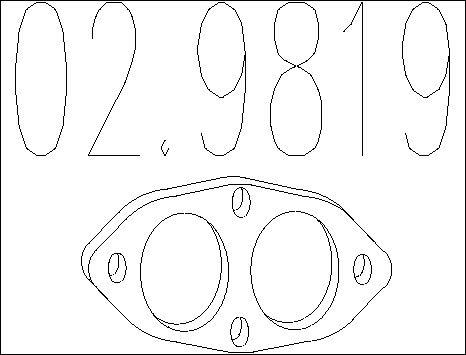 MTS 02.9819 - Прокладка, труба выхлопного газа avtokuzovplus.com.ua