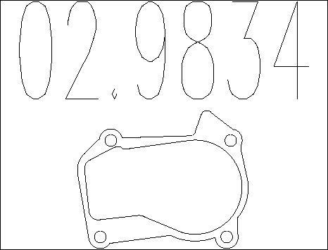 MTS 02.9834 - Прокладка, труба вихлопного газу autocars.com.ua