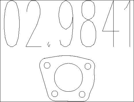 MTS 02.9841 - Прокладка, труба вихлопного газу autocars.com.ua