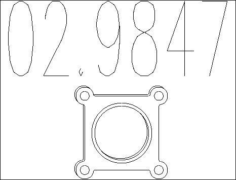 MTS 02.9847 - Прокладка, труба вихлопного газу autocars.com.ua