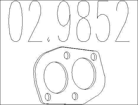 MTS 02.9852 - Прокладка, труба выхлопного газа avtokuzovplus.com.ua