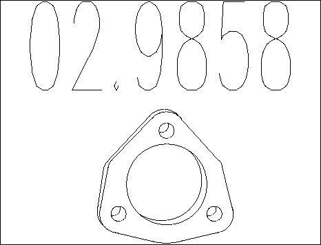 MTS 02.9858 - Прокладка, труба вихлопного газу autocars.com.ua