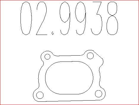 MTS 02.9938 - Прокладка, труба выхлопного газа avtokuzovplus.com.ua