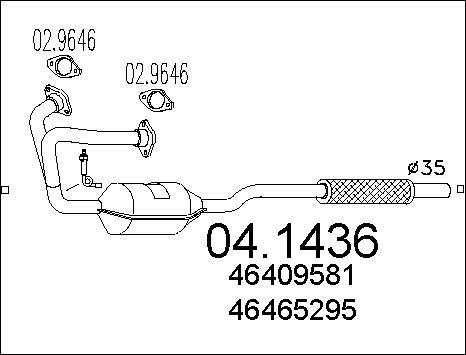 MTS 04.1436 - Каталізатор autocars.com.ua