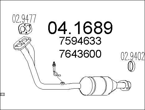 MTS 04.1689 - Каталізатор autocars.com.ua