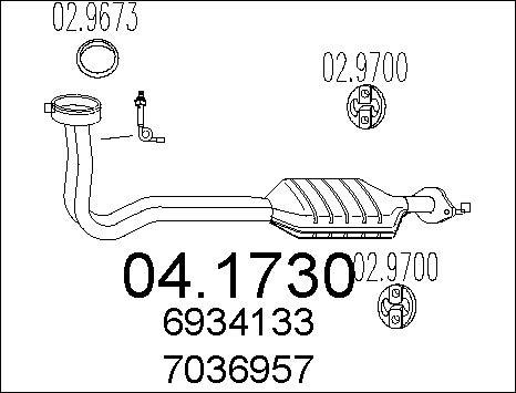 MTS 04.1730 - Каталізатор autocars.com.ua
