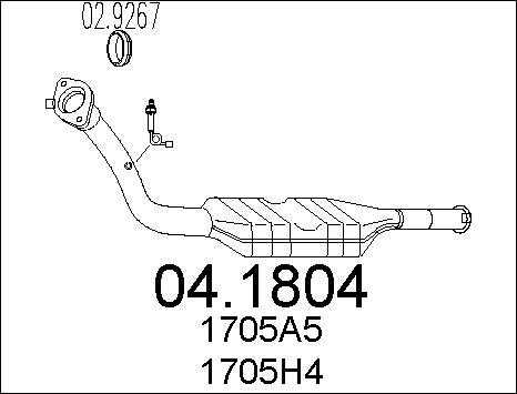 MTS 04.1804 - Каталізатор autocars.com.ua