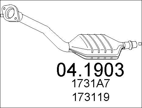 MTS 04.1903 - Каталізатор autocars.com.ua