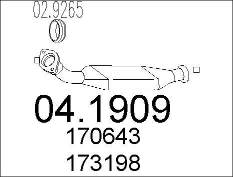 MTS 04.1909 - Каталізатор autocars.com.ua