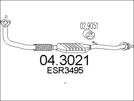 MTS 04.3021 - Катализатор avtokuzovplus.com.ua