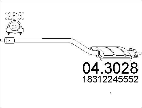 MTS 04.3028 - Каталізатор autocars.com.ua