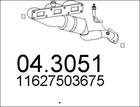 MTS 04.3051 - Каталізатор autocars.com.ua