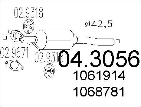 MTS 04.3056 - Каталізатор autocars.com.ua