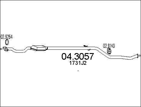 MTS 04.3057 - Каталізатор autocars.com.ua