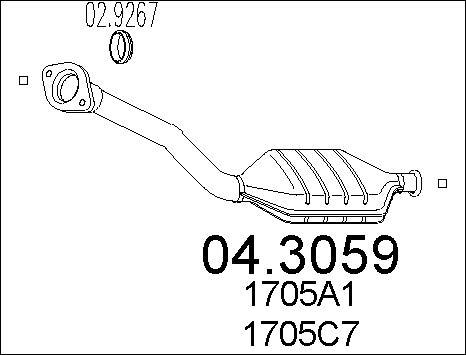 MTS 04.3059 - Каталізатор autocars.com.ua