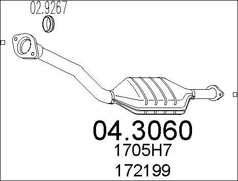 MTS 04.3060 - Каталізатор autocars.com.ua