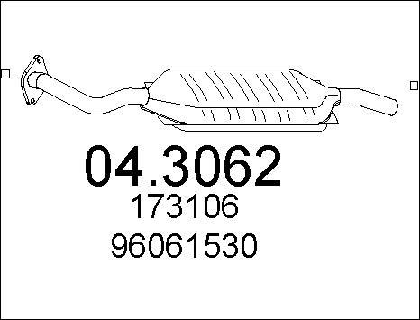 MTS 04.3062 - Каталізатор autocars.com.ua