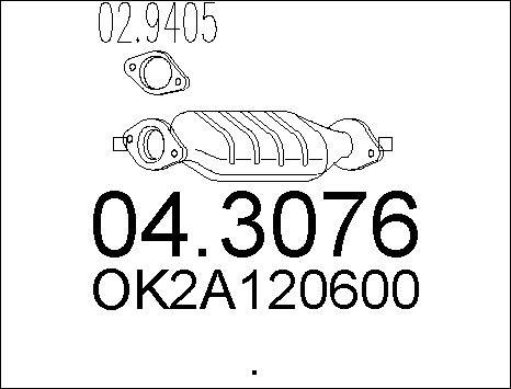 MTS 04.3076 - Каталізатор autocars.com.ua
