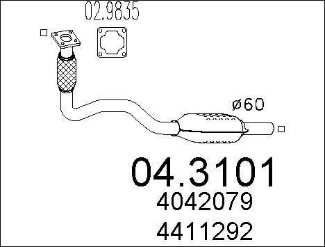 MTS 04.3101 - Катализатор avtokuzovplus.com.ua