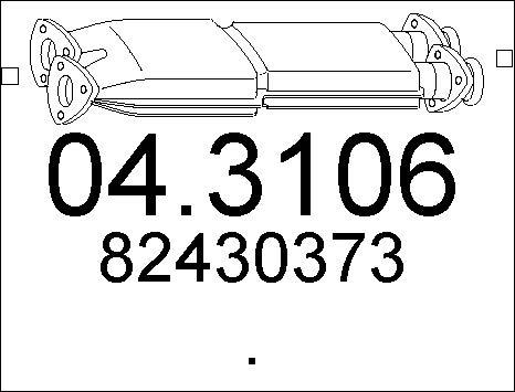 MTS 04.3106 - Каталізатор autocars.com.ua