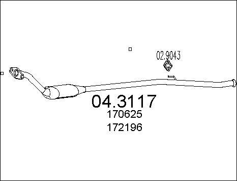 MTS 04.3117 - Каталізатор autocars.com.ua