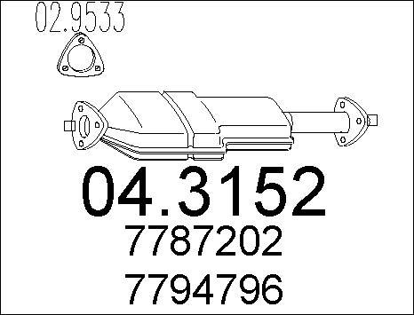 MTS 04.3152 - Катализатор avtokuzovplus.com.ua