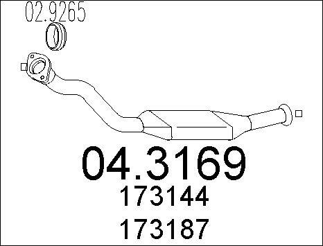 MTS 04.3169 - Каталізатор autocars.com.ua