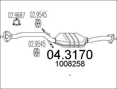 MTS 04.3170 - Каталізатор autocars.com.ua