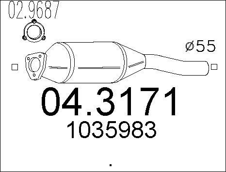 MTS 04.3171 - Каталізатор autocars.com.ua