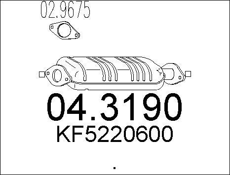 MTS 04.3190 - Каталізатор autocars.com.ua