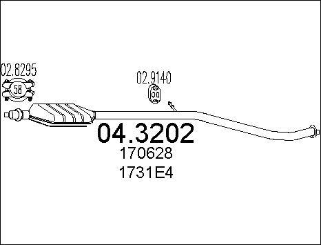 MTS 04.3202 - Каталізатор autocars.com.ua