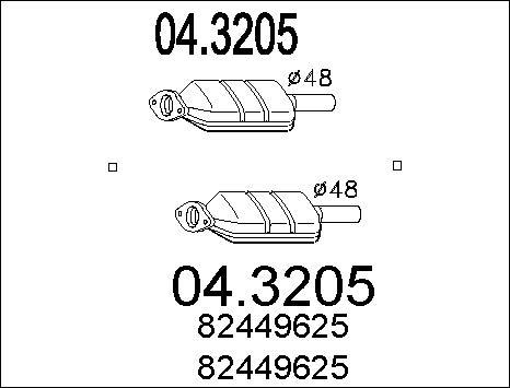 MTS 04.3205 - Каталізатор autocars.com.ua