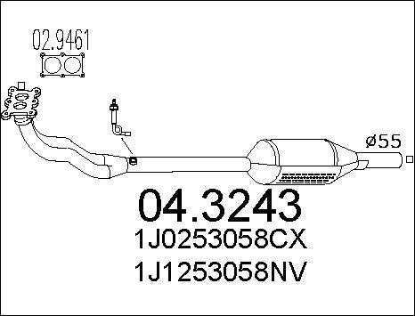 MTS 04.3243 - Каталізатор autocars.com.ua