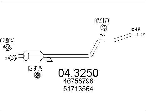 MTS 04.3250 - Каталізатор autocars.com.ua