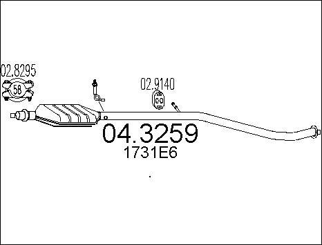 MTS 04.3259 - Каталізатор autocars.com.ua