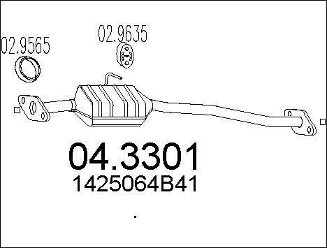 MTS 04.3301 - Каталізатор autocars.com.ua