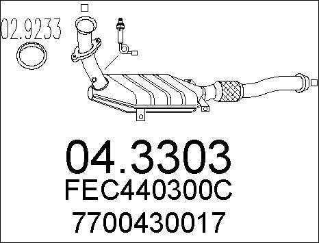 MTS 04.3303 - Каталізатор autocars.com.ua