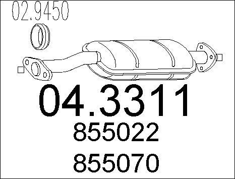 MTS 04.3311 - Катализатор autodnr.net