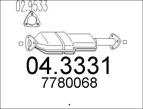 MTS 04.3331 - Каталізатор autocars.com.ua