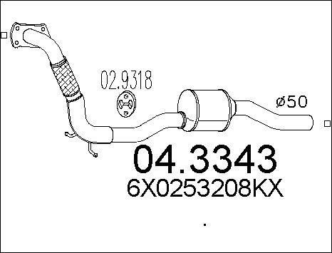 MTS 04.3343 - Каталізатор autocars.com.ua