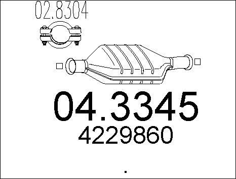 MTS 04.3345 - Каталізатор autocars.com.ua