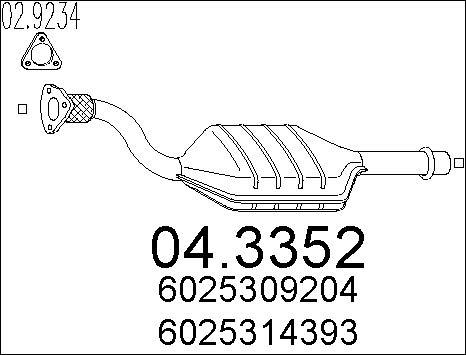 MTS 04.3352 - Каталізатор autocars.com.ua