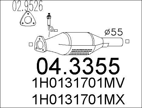 MTS 04.3355 - Каталізатор autocars.com.ua