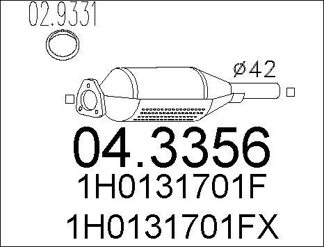 MTS 04.3356 - Каталізатор autocars.com.ua