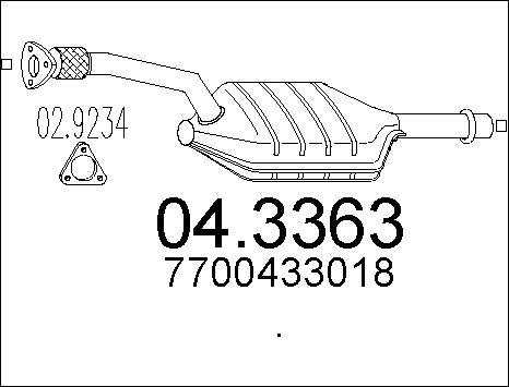 MTS 04.3363 - Каталізатор autocars.com.ua