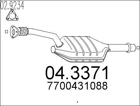 MTS 04.3371 - Каталізатор autocars.com.ua