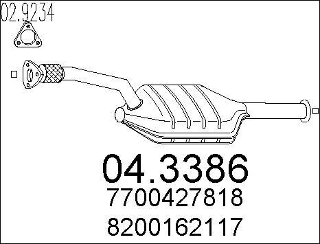 MTS 04.3386 - Каталізатор autocars.com.ua