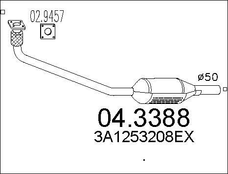 MTS 04.3388 - Каталізатор autocars.com.ua